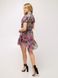 Короткое Шифоновое Платье Женское Ассиметричное Розовое с Цветочным Принтом XS-S, S-M, L-XL