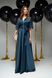 Великолепное Вечернее Платье в Пол с Вырезом на Запах Синее р.S, М, L, XL