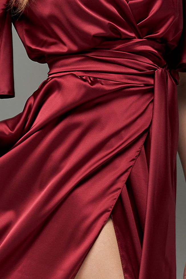 Великолепное Вечернее Платье в Пол Вырез на Запах Винное р.S, М, L, XL