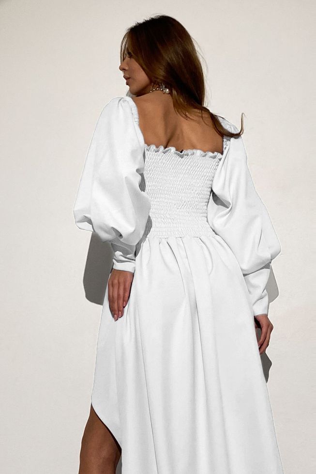 Роскошное Платье со Шлейфом и Пышными Рукавами Белое р.S-M, L-XL, L-XL