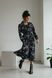 Элегантное Платье с Пышной Юбкой в Цветочек из Софта Черное S-M, L-XL, L-XL