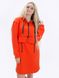 Модное Теплое Платье-Худи из Футера с Капюшоном Оранжевое от р.XS до р.XL