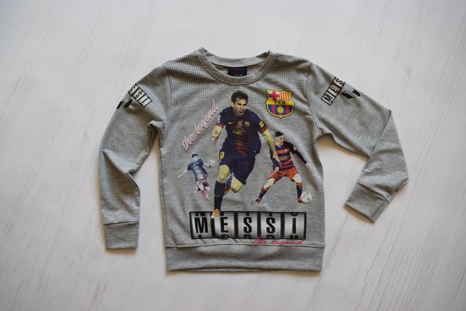Спортивний Реглан для Хлопчика Messi Сірий Ріст 104, 116 см