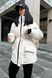 Теплая Зимняя Куртка из Экокожи Женская с Капюшоном Мокко р.S-M, L-XL, L-XL