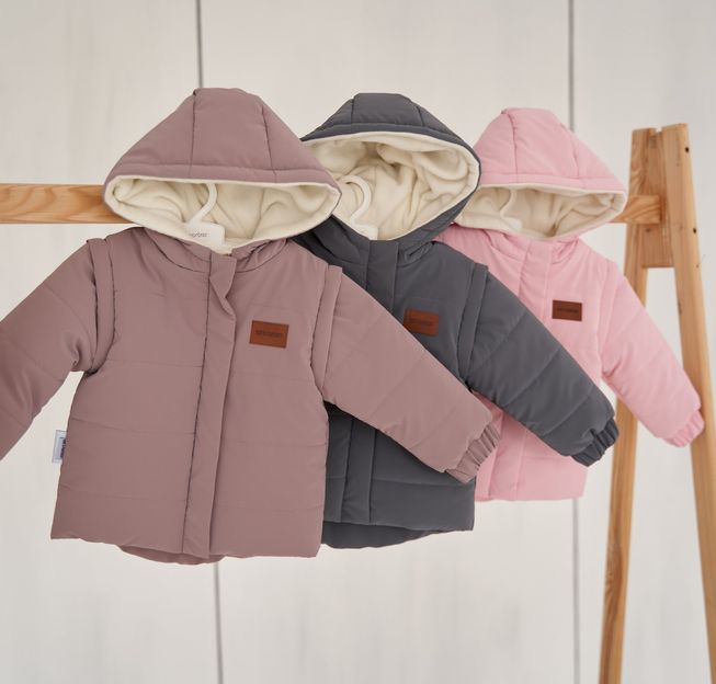 Куртка-Трансформер на Утеплителе для Детей "Super Jacket" Серая Рост 74, 80, 86, 92 см, 92