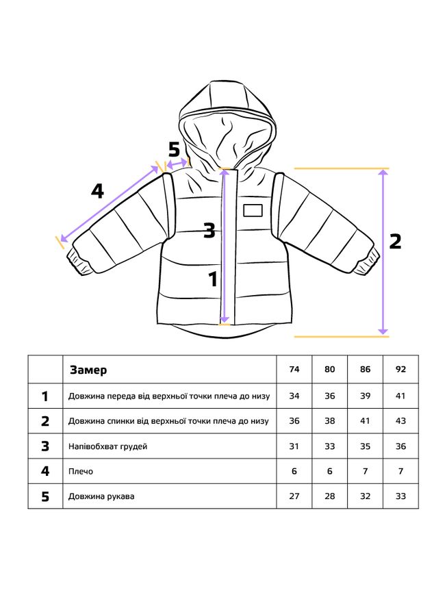 Куртка-Трансформер на Утеплителе для Детей "Super Jacket" Молочная Рост 74, 80, 86, 92 см