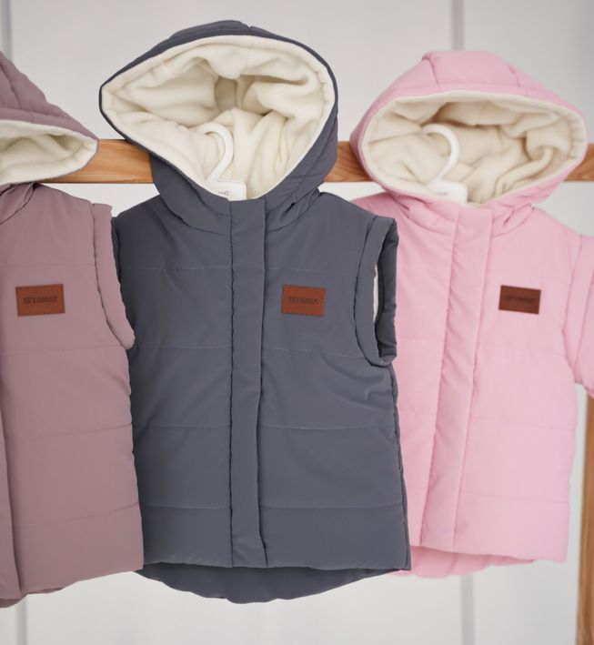 Куртка-Трансформер на Утеплителе для Детей "Super Jacket" Черная Рост 74, 80, 86, 92 см К-10126 фото