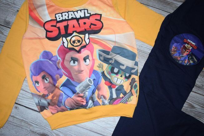 Спортивный Костюм для Мальчика Brawl Stars Двунить плюс Масло 3D Горчичный Рост 146 см Т-2424 фото