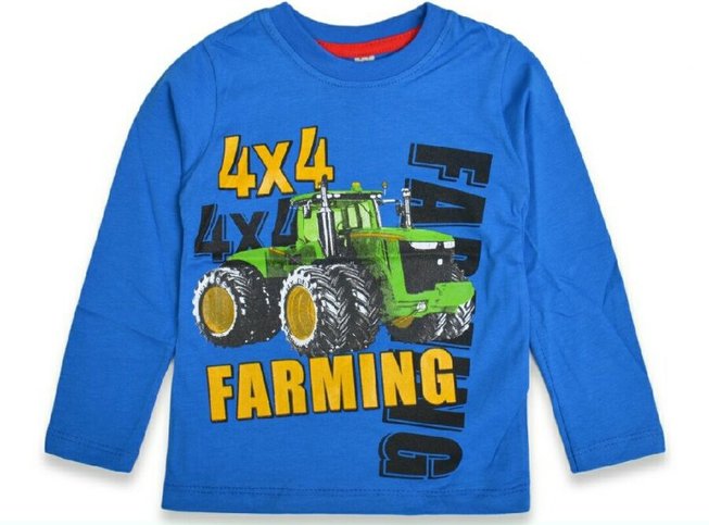 Трикотажный Реглан для Мальчика "Farming" Синий Рост 86-116 см