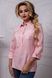 Интересная Рубашка в Полоску из Хлопка Асимметричный Крой Розовая S, M, L, XL