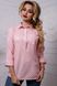 Интересная Рубашка в Полоску из Хлопка Асимметричный Крой Розовая S, M, L, XL