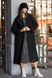 Женское Демисезонное Пальто Длинное Букле Черное р.S-M, L-XL