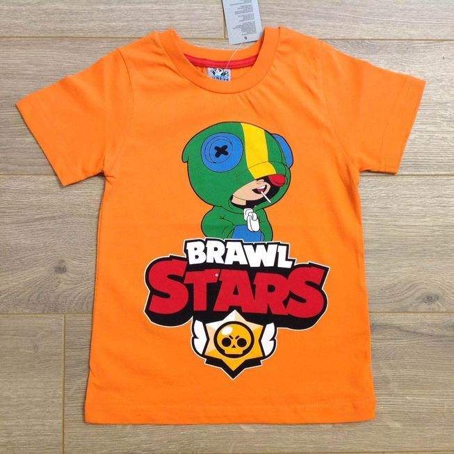 Футболка для Хлопчиків і Дівчаток Brawl Stars Леон Хамелеон Салатова Ріст 92 см Т-2380 фото