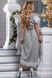 Роскошное Платье со Шлейфом и Открытыми Плечами Коттон Серое М-2XL