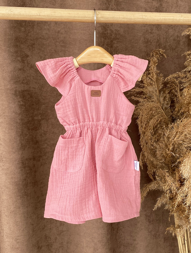 Летний Детский Комбинезон для Малышки Verano Розовый Рост 62-80 см, 80