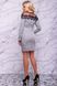 Элегантное Силуэтное Платье Мини Ангоровое с Люрексом Серое S-2XL