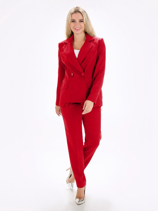 Класичний Жіночий Піджак Двобортний Червоний від XS до XL