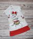Нежное Летнее Платье для Девочек Кролик Серое с Красным Рост 92-116 см