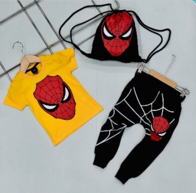 Шикарний Комплект з Рюкзаком для Хлопчика Людина-Павук Жовтий Зростання 92-110 см