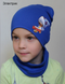 Модний Комплект для Хлопчика Шапка+Хомут "Brawl Stars Леон Акула" ОГ 52-55 (на 5-8 років)