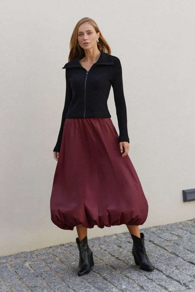 Стильная Юбка с Плащевки Длинная Модная в Цвете Беж S-M, L-XL, 2XL-3XL 6552 фото