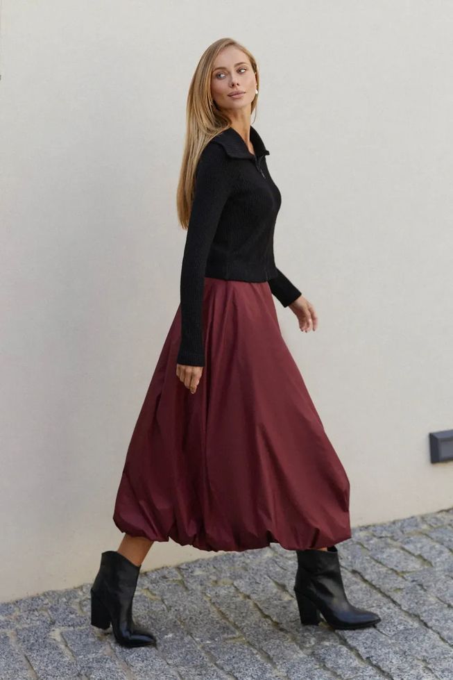 Стильная Юбка с Плащевки Длинная Модная в Цвете Беж S-M, L-XL, 2XL-3XL 6552 фото