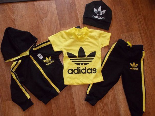 Дитячий Спортивний Костюм Трійка в Стилі Adidas Малиновий Зростання 74-110 см У-1013 фото