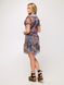 Коротка Шифонова Сукня Жіноча Асиметричне Блакитне з Квітковим Принтом XS-S, L-XL