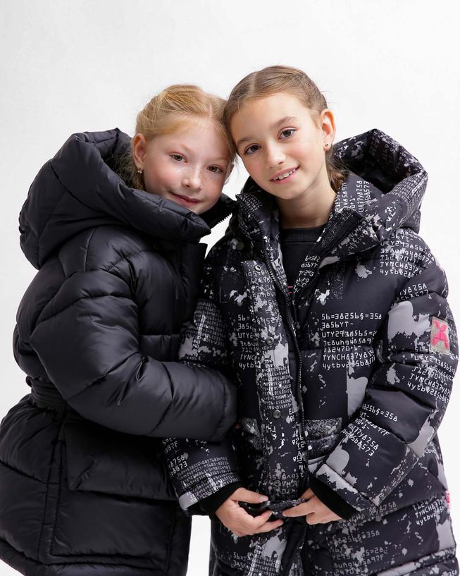 Стильна Зимова Куртка для Дівчаток Екопух Мультіколор Р. 30-44, 44