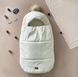 Зимний Детский Конверт Кокон "Baby" с Очень Крутым Дизайном Молочный 0-6 месяцев