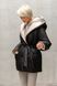 Зимняя Двухсторонняя Куртка с Капюшоном Женская Черная/Терракот S-M, L-XL, L-XL