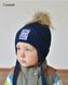 Тёплая Зимняя Шапка на Флисе для Мальчика "Хаски" ОГ 45-49 (1-2,5 года)