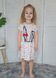 Модне Трикотажне Плаття для Дівчинки "Зайчик" Біле Зростання 98-122 см