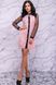Модне Плаття Сорочка з Бахромою і Рукавами з Сіточки Персикове M-2XL