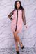 Модне Плаття Сорочка з Бахромою і Рукавами з Сіточки Персикове M-2XL