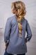 Хлопковая Женская Рубашка в Полоску с Вышивкой на Кармане Синяя р.М, L, XL, 2XL