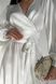 Шикарное Шелковое Платье в Пол Вечернее с Длинным Рукавом Белое р.S, М, L, XL, XL