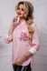 Хлопковая Женская Рубашка в Полоску с Вышивкой на Кармане Розовая р.М, L, XL, 2XL