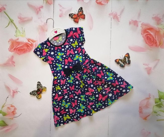Платье для Девочки Бабочки Рост 98-122 см