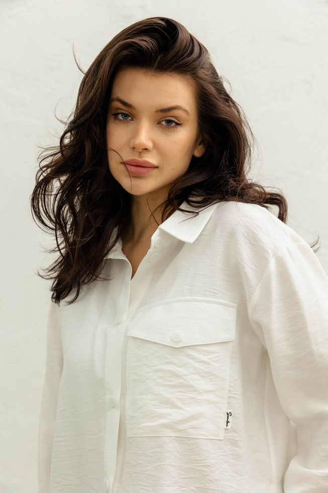 Женская Легкая Рубашка Прямого Фасона из Льна Кофейная S-M, L-XL, 2XL-3XL