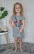 Модное Трикотажное Платье для Девочки "Зайка" Серое Рост 98-116 см