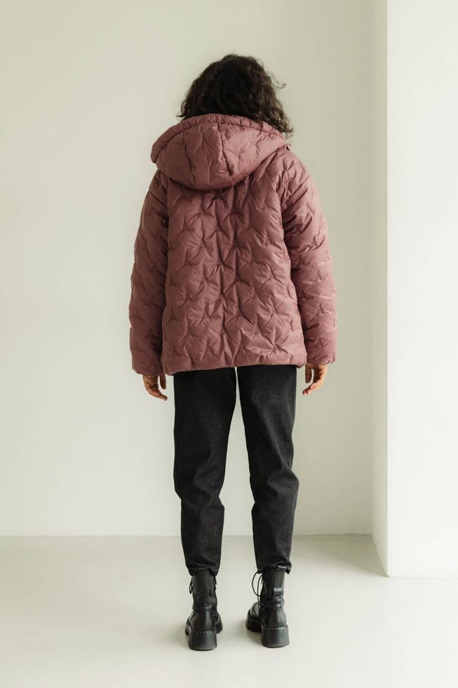 Коротка Зимова Куртка Жіноча на Синтепусі Рожева S-M, L-XL, 2XL-3XL