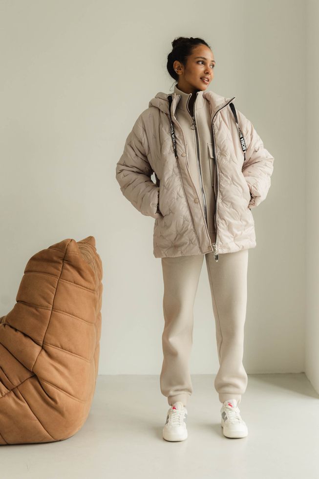 Коротка Зимова Куртка Жіноча на Синтепусі Рожева S-M, L-XL, 2XL-3XL