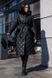 Жіноче Зимове Пальто з Капюшоном та Опушкою Чорне S-M, L-XL