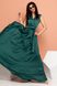 Струящееся Шелковое Платье Длинное на запах Изумрудное р.S, М, L, XL