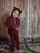 Красивый Детский Костюм для Малышей Тринитка на Флисе Миша Бирюза Рост 74-98 см