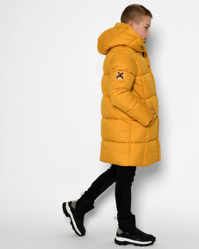 Зимова Куртка Еко Пух для Хлопчика Коричневий Р. 44 (158-164 см)