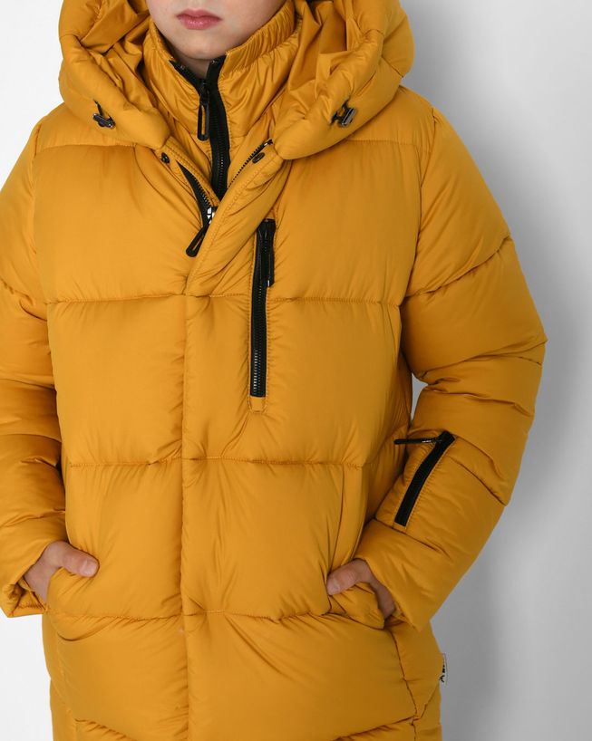 Зимова Куртка Еко Пух для Хлопчика Коричневий Р. 44 (158-164 см), 44