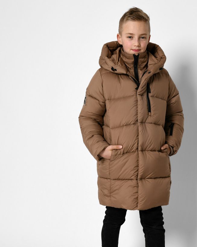Зимняя Куртка Эко Пух для Мальчика Коричневый Р. 44 (158-164 см), 44
