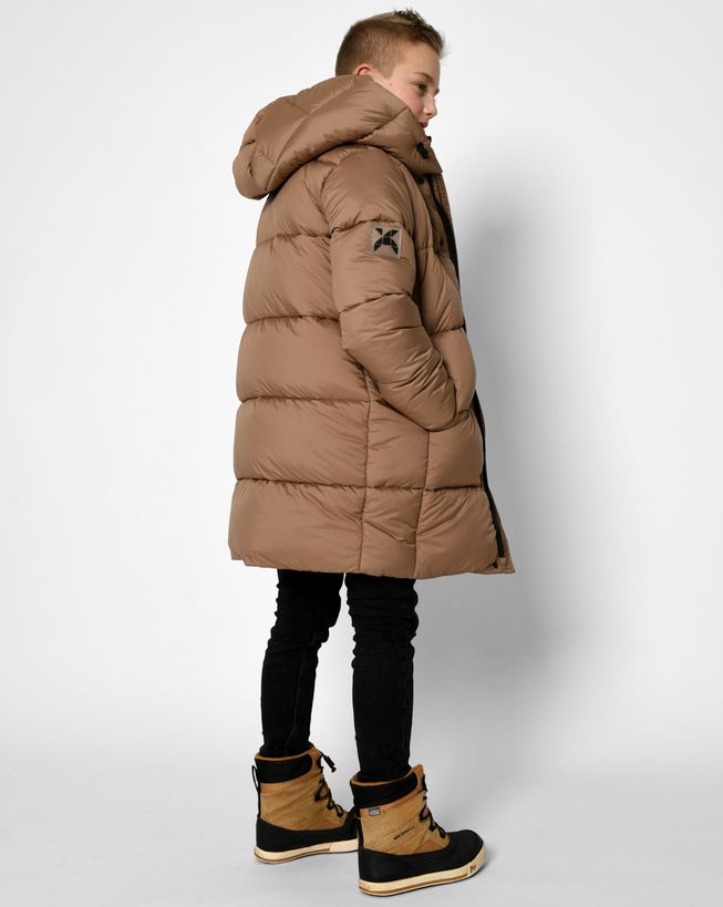 Зимняя Куртка Эко Пух для Мальчика Коричневый Р. 44 (158-164 см)